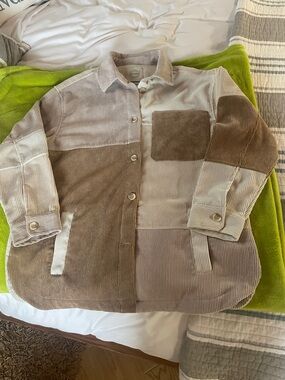 Stoosh Light Taupe & Cream Corduroy Jacket
